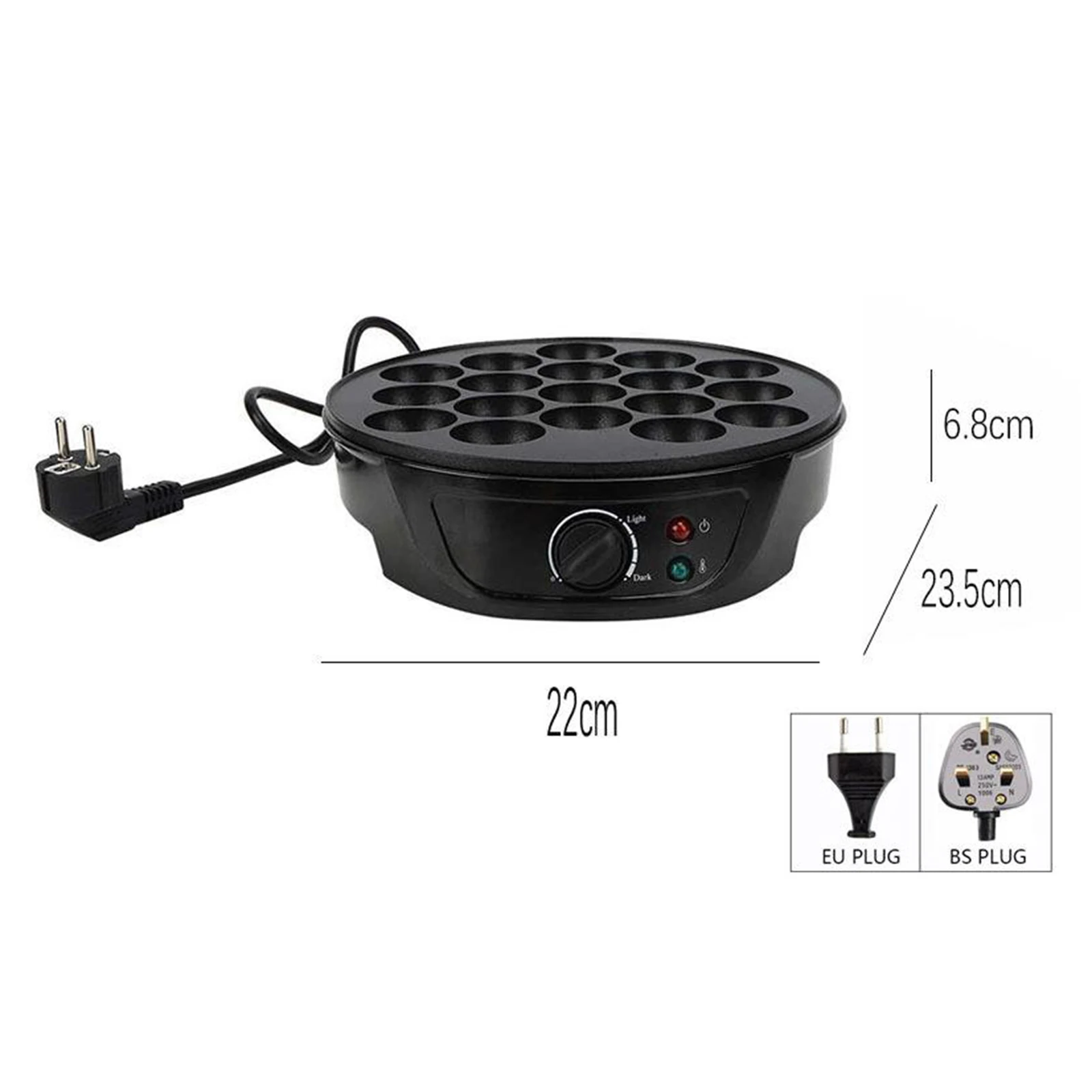 

Electric Takoyaki Maker Cooking Pan Octopus Ball Stove Plate 18 Hole Home