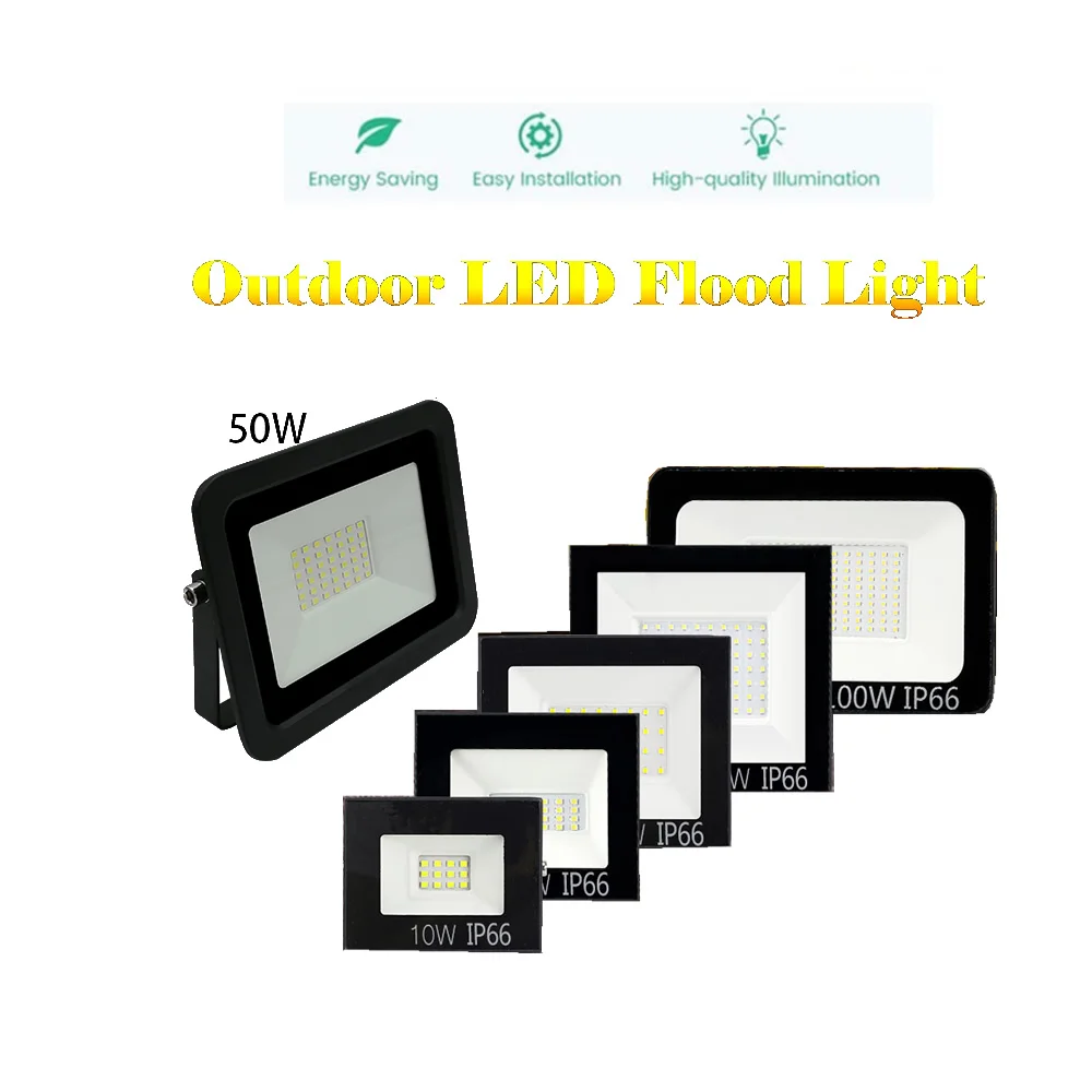 

220V LED FloodLight Reflector Spotlight outdoor Exterior Street wall Light Waterproof Buitenlamp Outdoor Lamp Detector Path Gara