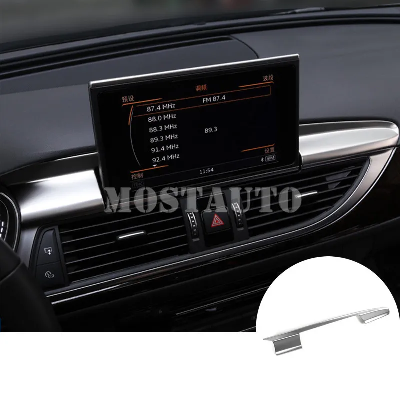 

Для Audi A6 S6 внутренняя консоль GPS навигация рамка отделка крышка 2012-2018 1 шт. автомобильный Декор