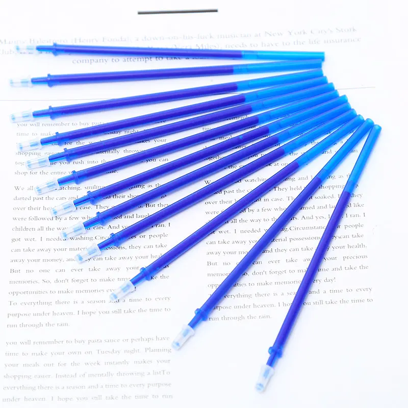 50 шт./упак. корейские стираемые чернила для гелевой ручки заправки черный синий