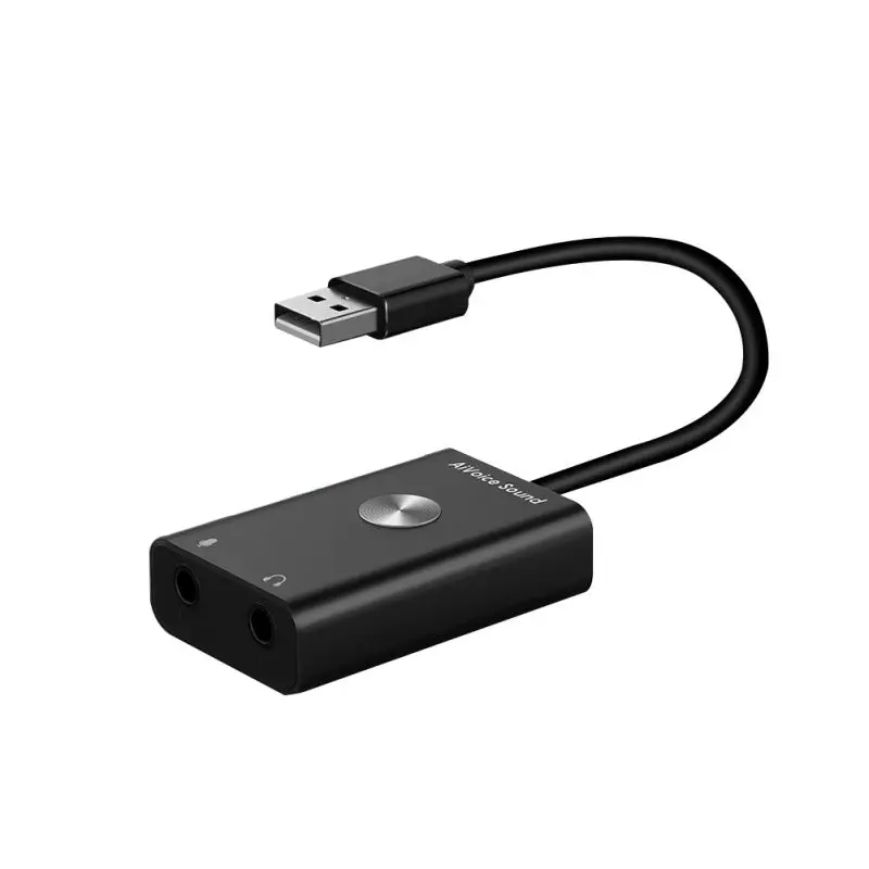 Hot Sale 3-in-1 3.5mm USB Converter Sound Card Adapter Translator AI Smart Voice To Text Search Support 24 Languages | Электроника