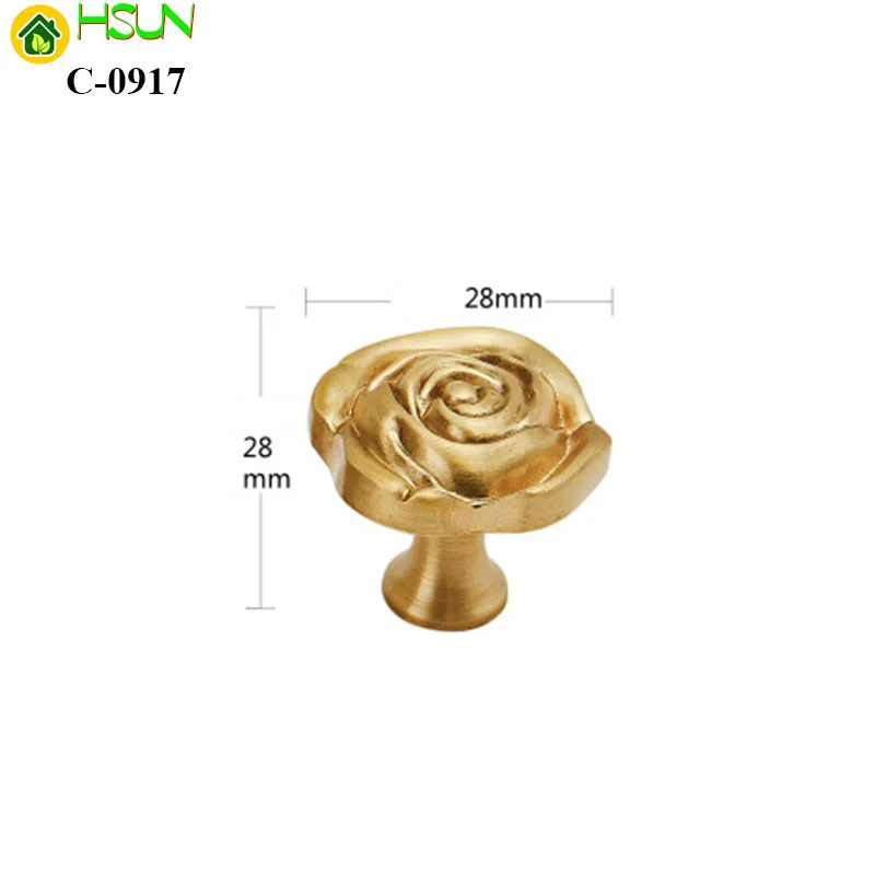 1 pc Various styles Solid Brass Cabinet Knobs and Handles Drawer Furnitures Cupboard Wardrobe golden