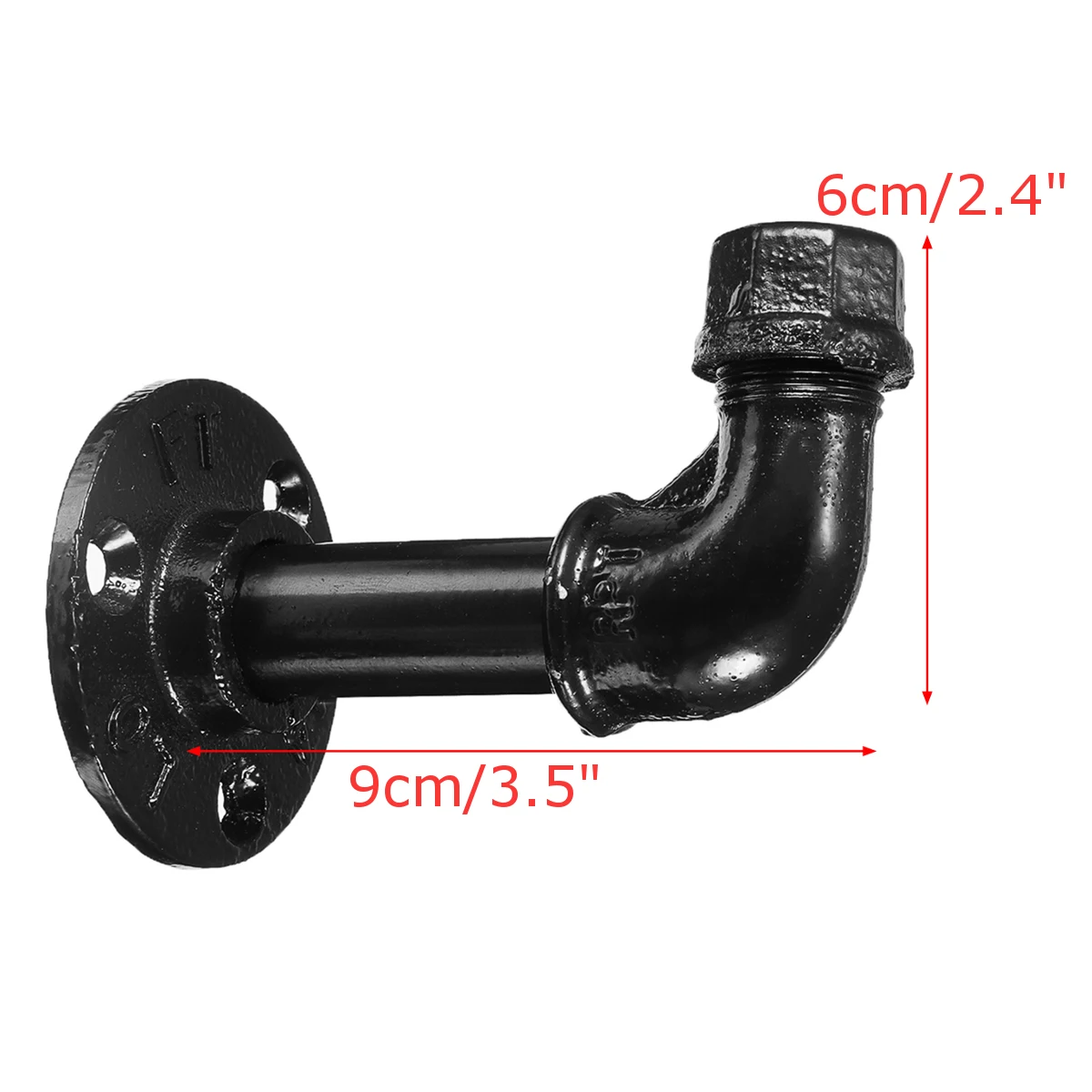 

Wall Mounted Coat Hook Rustic Door Back Fittings DIY Style Home Decor Industrial Pipe Bathroom Iron Heavy Duty Hanger Robe