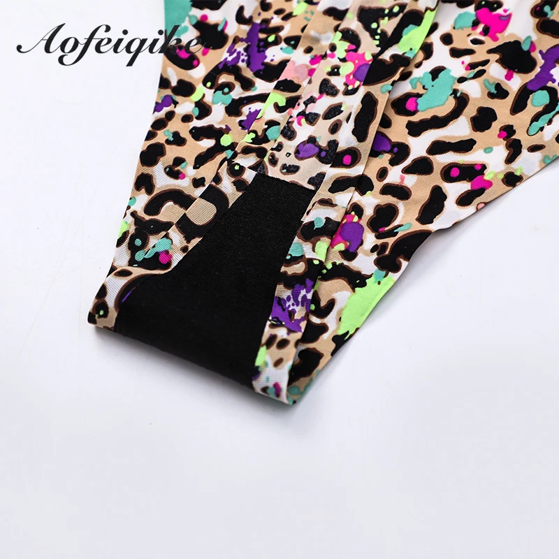 6 шт. сексуальные стринги женское нижнее белье трусики леопардовые женские Т