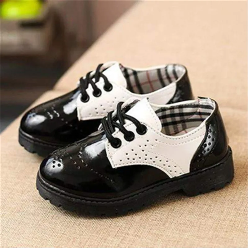 

XIaying Smile Children's leather shoes in the spring and autumn of 2019 soft soled casual shoes for boys and girls YY-12