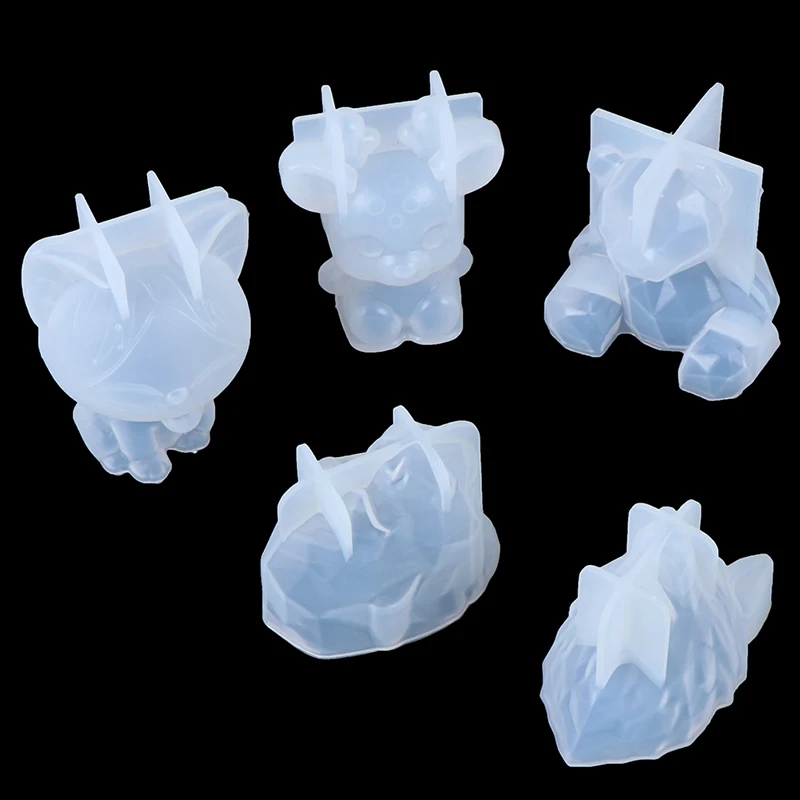 

Geometric bear silicone mold DIY stereo mirror mold mousse ornaments decor