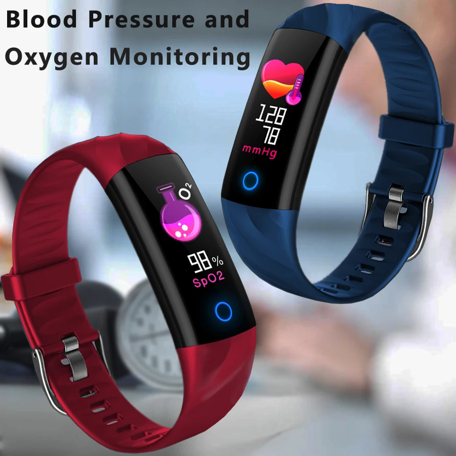 

Smart IP68 BraceletWaterproof Pedometer Heart Rate Blood Oxygen Monitor Fitness Tracker Smart Wristband Multi Sport Smart Band