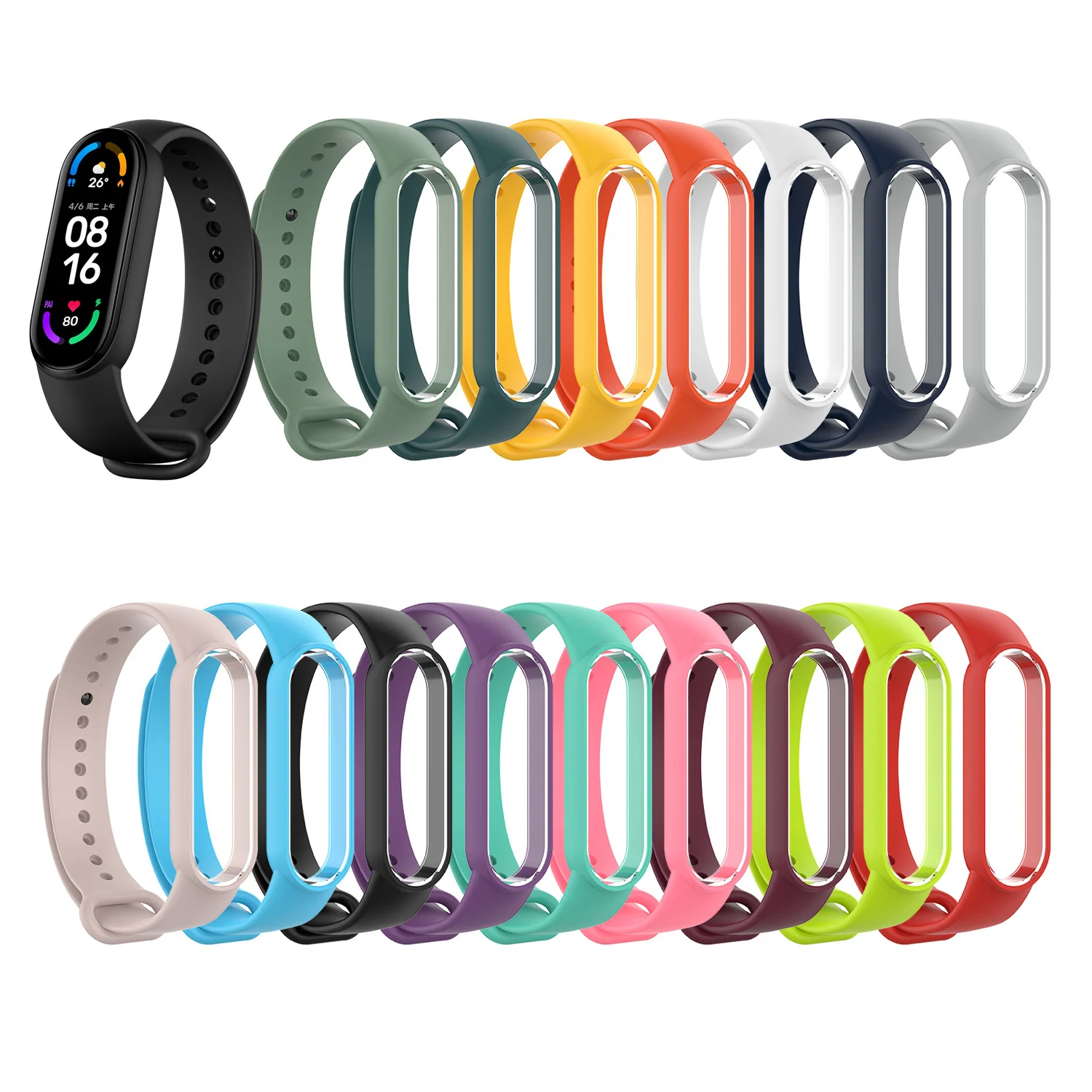 Ремешок для Xiaomi Mi Band 6 сменный Браслет 5 ремешок на mi band | Электроника