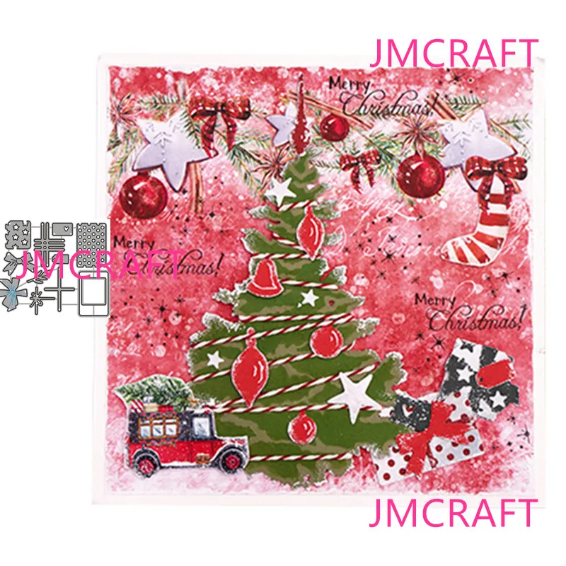 

JMCRAFT Christmas Gift #1 Metal Cutting Dies DIY Scrapbook Handmade Paper Craft Merry Christmas Metal Steel Template Dies