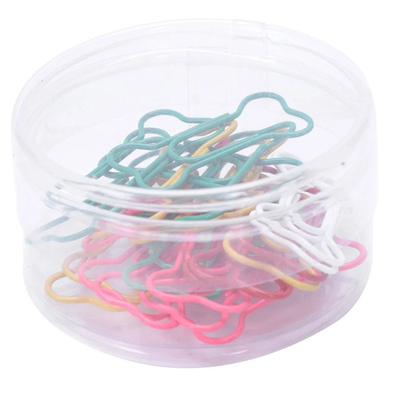 

Metal Paper Clips 24 Pieces in PVC Box Bone
