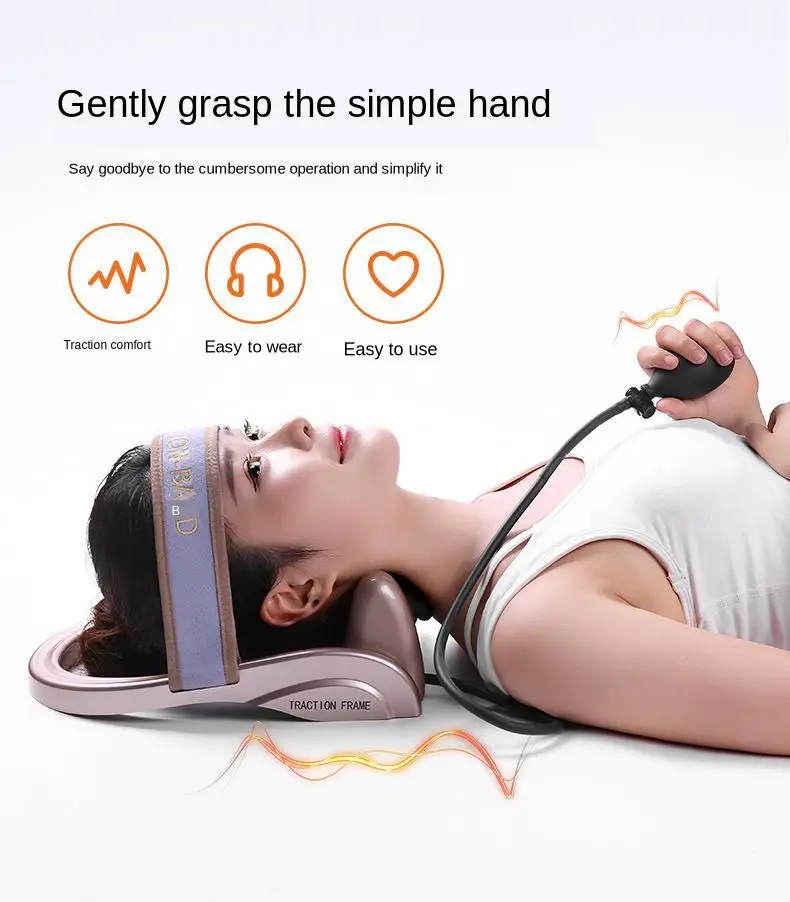 

Inflatable Pump Air Filled Vertebra Correction Neck Support Muscle Tension Relief Relaxing Massager Spine Muscle PainRelief Tool