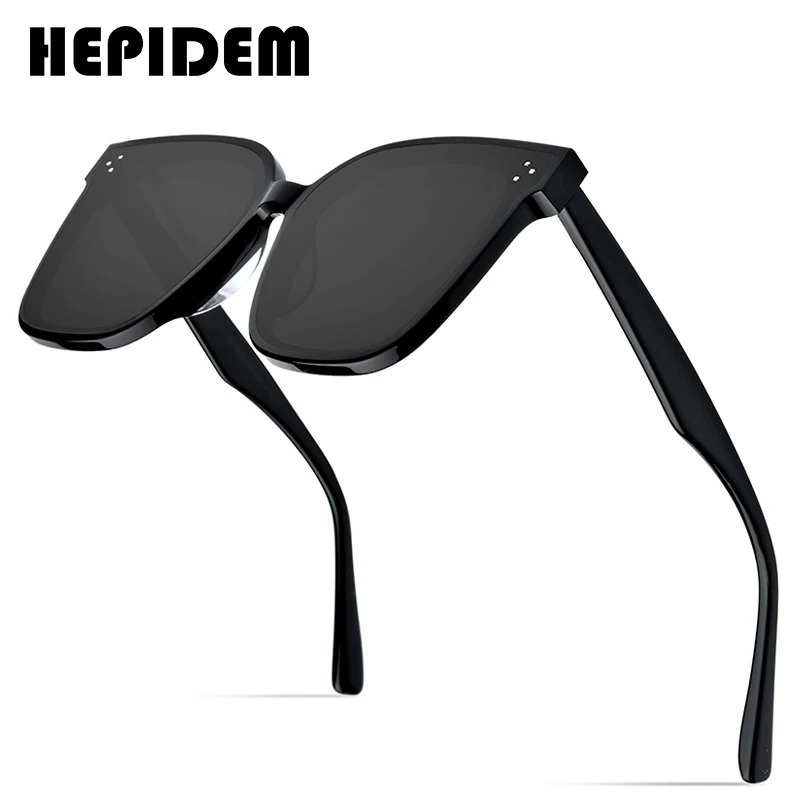 HEPIDEM 2020 новые ацетатные Круглые Солнцезащитные очки Ретро Мужские нежные модные