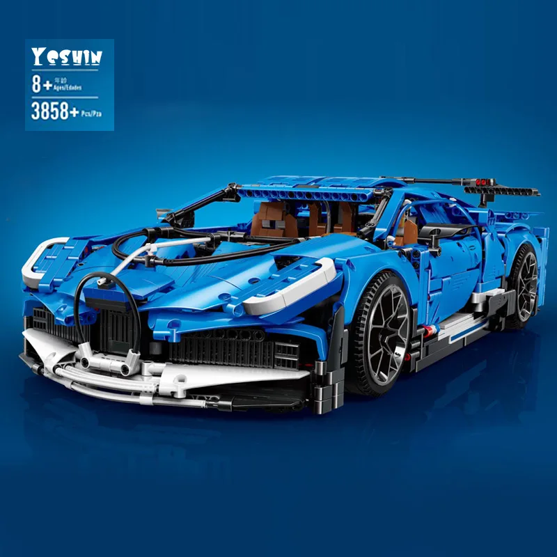Yeshin 20086 Technic Car Series 42083 синий гоночный скоростной автомобиль в сборе модель автомобиля Дети Рождественские игрушки, подарки строительные блоки кирпичи