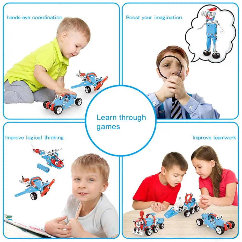 143 шт. Детский конструктор механический пазл |