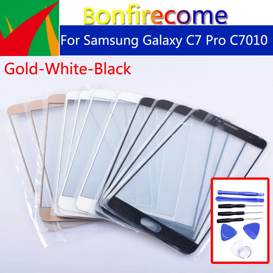 

Сенсорный экран 5,7 "для Galaxy C7 Pro C7010 SM-C7010Z, передняя стеклянная панель, сенсорный экран, внешнее стекло объектива без ЖК-дисплея