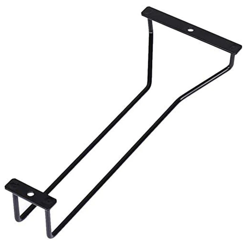 14-Inch Wine Glass Rack Under Cabinet Holder - Hanging Stemware Set Of 4 | Storage Holders &amp Racks