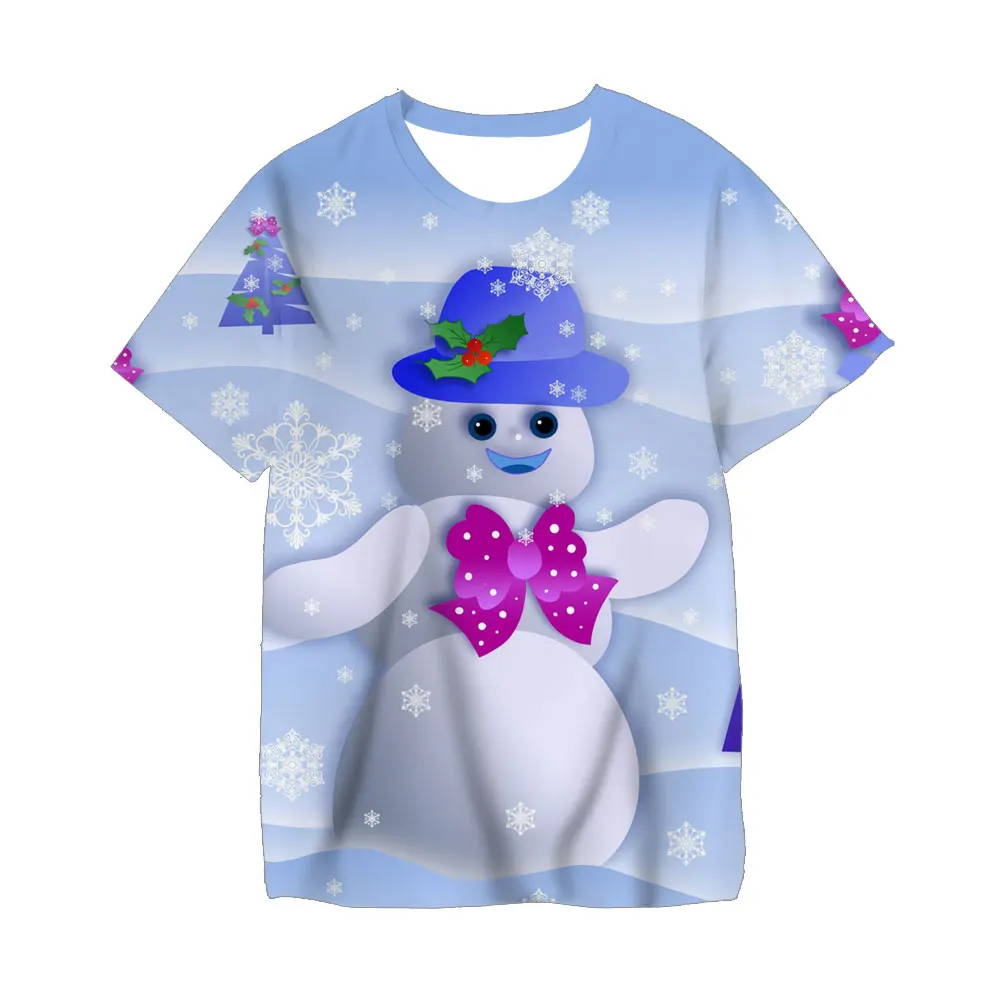

Kids Santa Present Print T Shirt Children Merry Christmas Clothes T-Shirt Boy&Girl Christmas Pet Deer Gift T-Shirt Baby