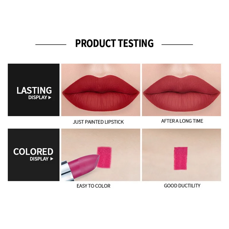 12 цветов матовая губная помада бархатный макияж водонепроницаемый