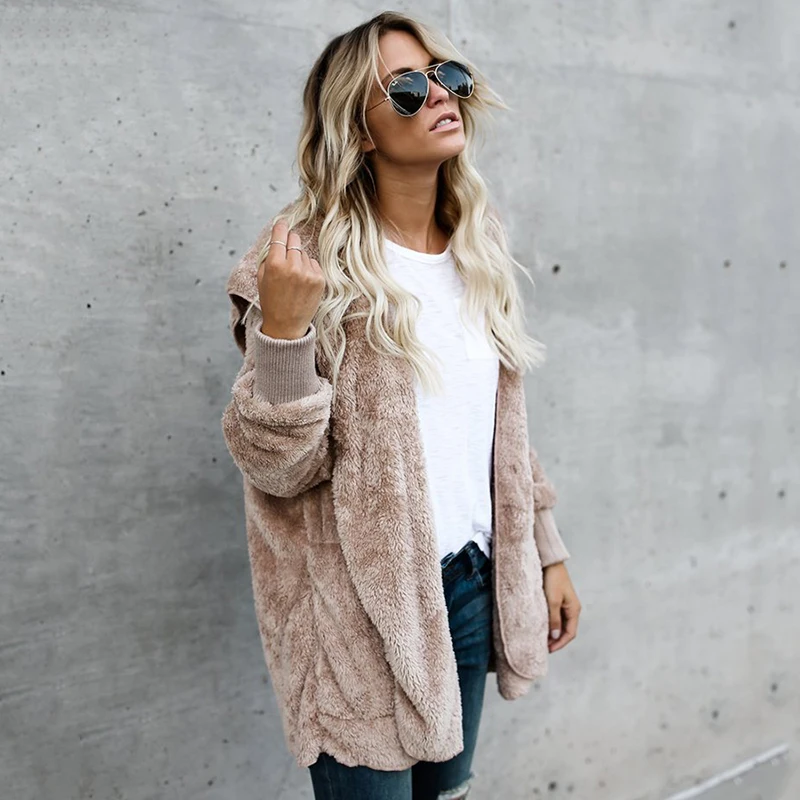 Новинка пальто с капюшоном 5XL длинным рукавом женская верхняя одежда открытым