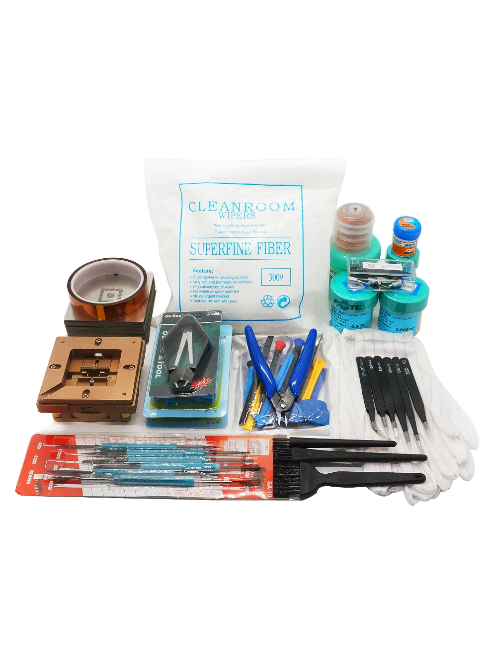 

BGA reballing kit 90*90mm BGA reballing station with hand shank Gift 10/PCS BGA Universal Stencil