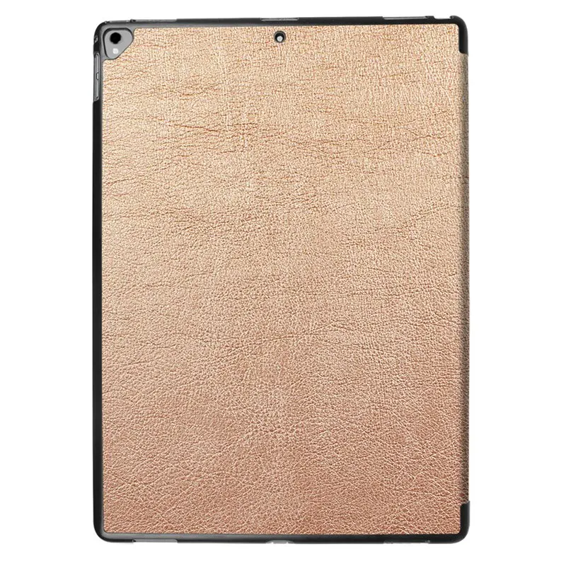 Для iPad Pro 12,9 / чехол-карандаш, Tri-складной роскошный Тонкий Магнитный чехол из искусственной кожи для планшета с откидной крышкой - Цвет: Золотой