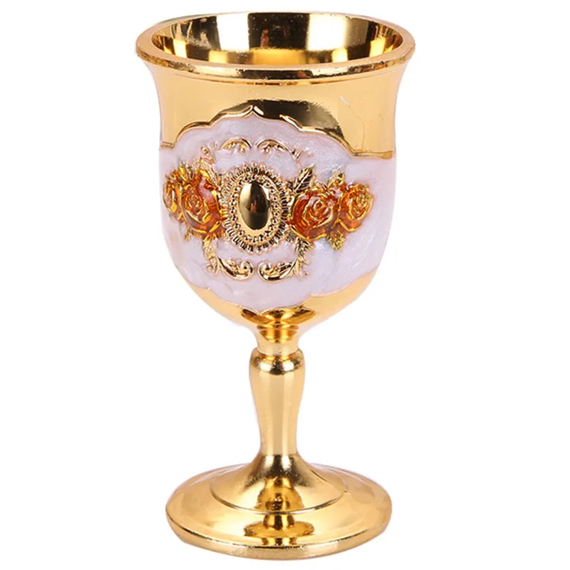 

Wine Glass Shot Metal Glass 20 ML 30 ml Retro Creative Small Liquor Cup Gold European Style High Grade Dining Bar Barware Gifts