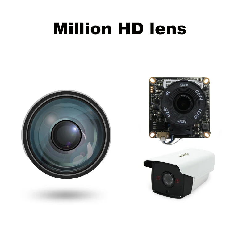 Камера Наружного видеонаблюдения YUNSYE AHD 1080P 5 МП с инфракрасным ночным