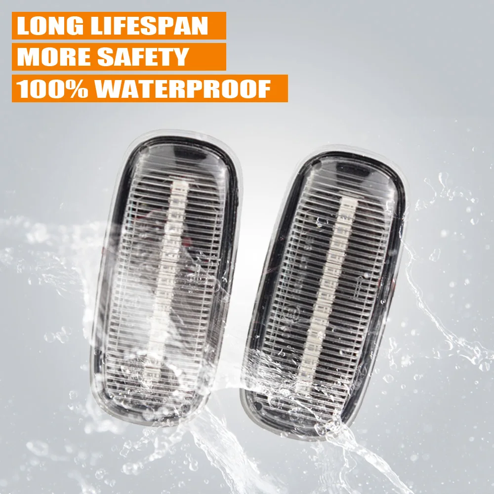 

2pcs LED Dynamic Side Marker Turn Signal Blinker Flowing Water Blinker Flashing Light For Audi A3 S3 8L A8 D2 TT 8N