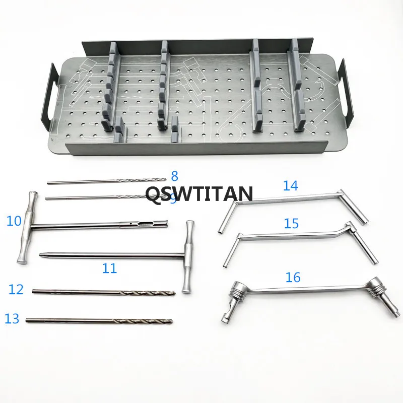 Kit de instrumentos ortop&eacute;dicos para extremidades inferiores, caja de equipo de montaje r&aacute;pido para u&ntilde;as, hueso de Tibia, para mujer-3