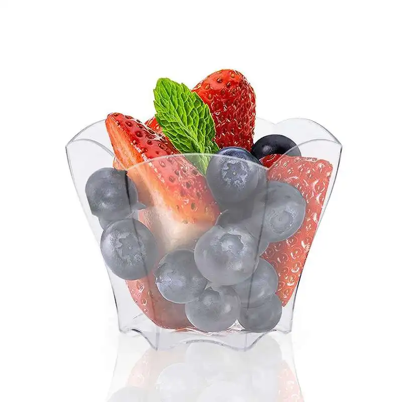 

10/24/25/30Pcs Disposable Plastic Dessert Cup Tableware Transparent Mini Ice Cream Cups Food Container for Jelly Yogurt Mousses