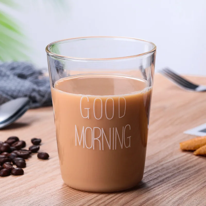 2 шт. чашка для завтрака в японском стиле простая стеклянная молока прозрачная