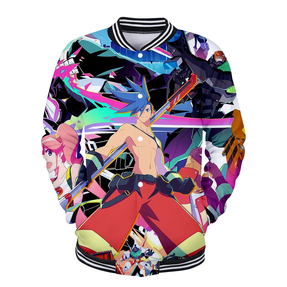 Японская бейсбольная куртка с 3D принтом аниме PROMARE мужская куртка-бомбер верхняя