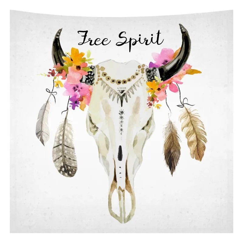 Скандинавский богемный Гобелен Мандала цифровая печать слон настенная Ткань