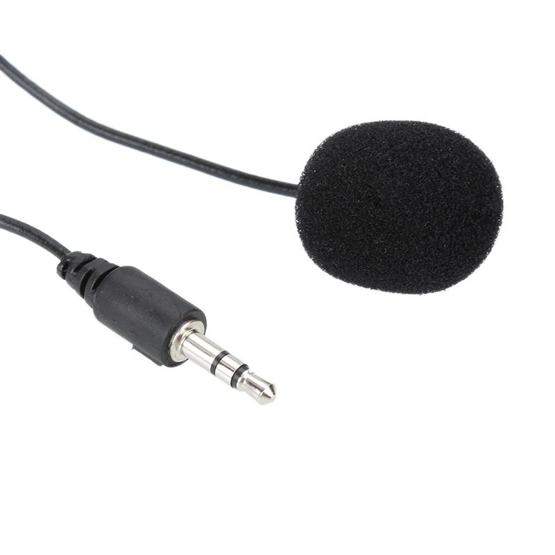 

3.5mm Microphone Plug Mini Plastic Lavalier 1.5m 1pc Black For PC Laptop