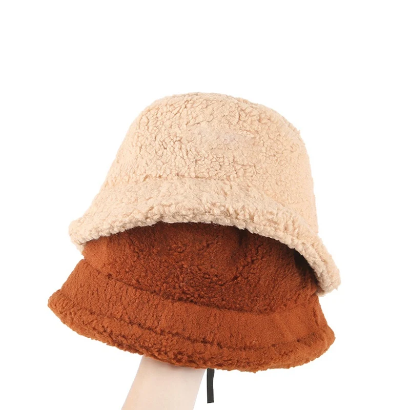 Зимняя Панама из искусственного меха для женщин и девушек модная однотонная