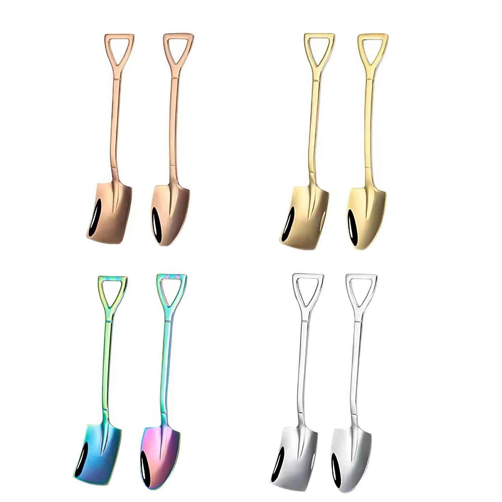 Ложки десерты из нержавеющей стали с длинной ручкой|Ложки для чая| |