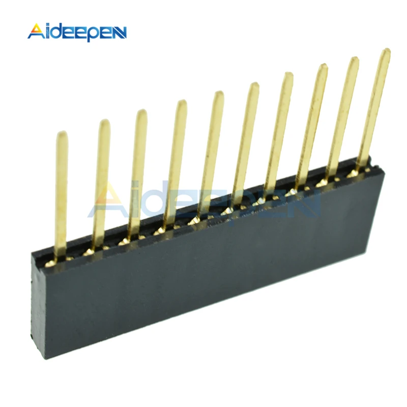 10Pcs/lot 2.5mm 6Pin 8Pin 10Pin Single Row Female Long Pins 11mm Breakaway PCB Board Pin Header Socket Connector For Arduino
