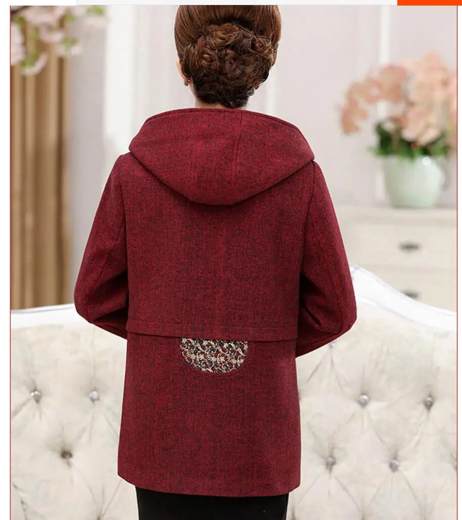 

Plus Xl-5xl 2021 Size Clothing Middle-aged Female Spring And Autumn Women New Casual Jacket Mother Embroidered Coat