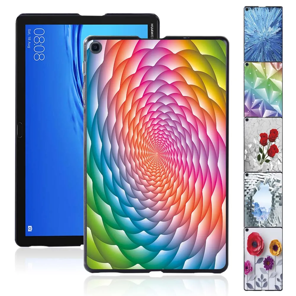 

3D набивным рисунком чехол для планшета для Huawei MediaPad M5 Lite 10,1 "/MediaPad M5 10,8" с антискользящим покрытием прочный жесткий чехол-накладка