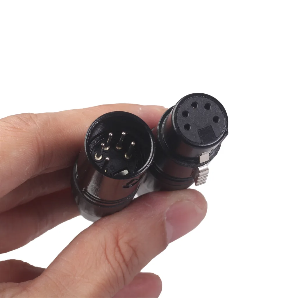 

1 шт. XLR Кабельный разъем, 5-контактный XLR штекер или гнездовой адаптер для микрофона/микрофона, чехол из цинкового сплава + медный контакт