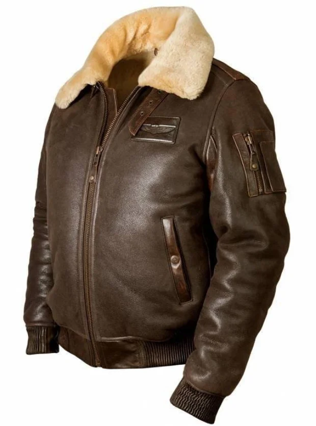 

Fit Waistless Cotton Casual Solid Brown Zipper Pocket Zipper Youth Men's Coat