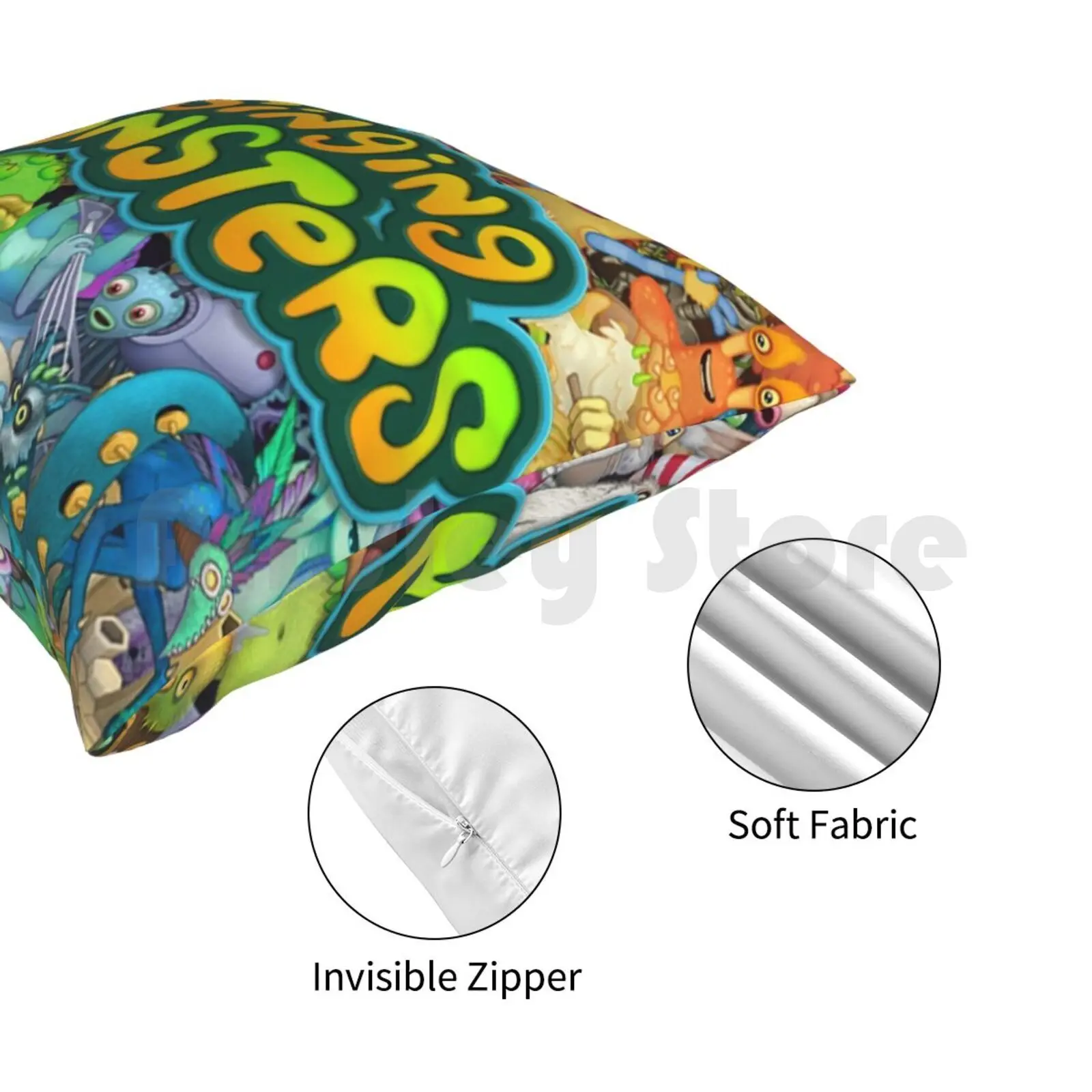 Чехол для подушки с рисунком Мой Поющий Монстр мягкий подушка DIY | Дом и сад