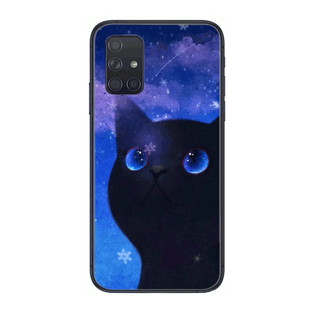 

Quality Boutique Phone Case Hull For Samsung Galaxy A 50 51 20 71 70 40 30 10 E 4G 5G S Black Shell Art Cell Cover