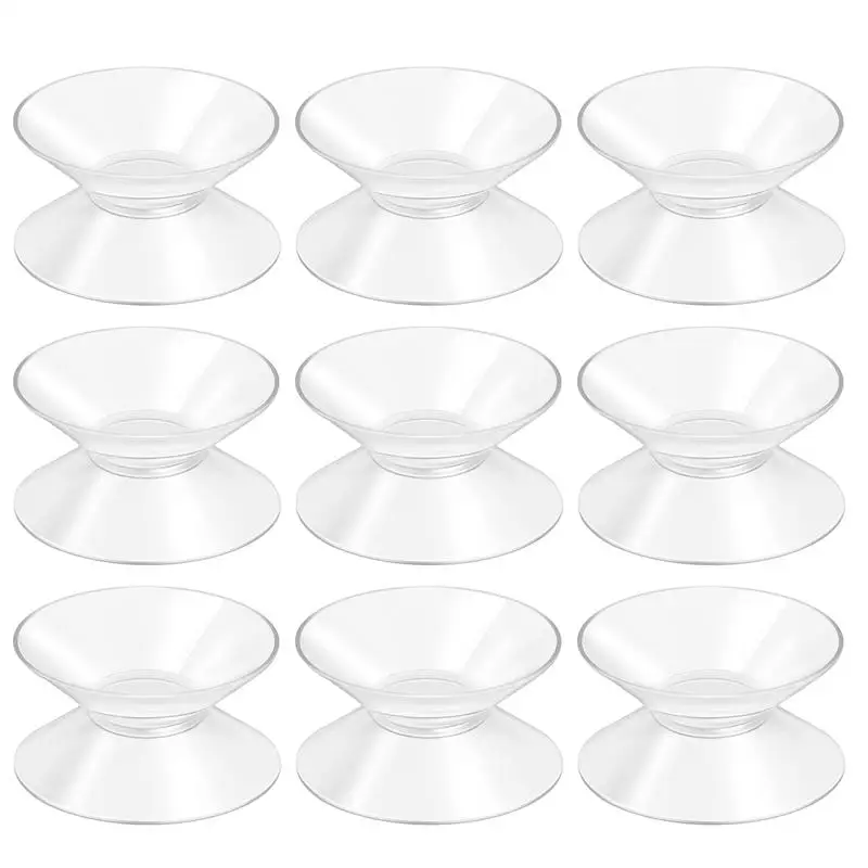 BESTOMZ 10pcs Double Sided Suction Cup 30mm Plastic Small Suction Cups Aquarium Oxygen Tube Fixed Sucker Pads For Glass Plastic