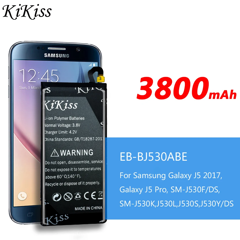 Мощный аккумулятор 3800 мА/ч для Samsung Galaxy J5 Pro/ 2017 J530 J530F J530DS J530K J530L J530Y инструмент Free