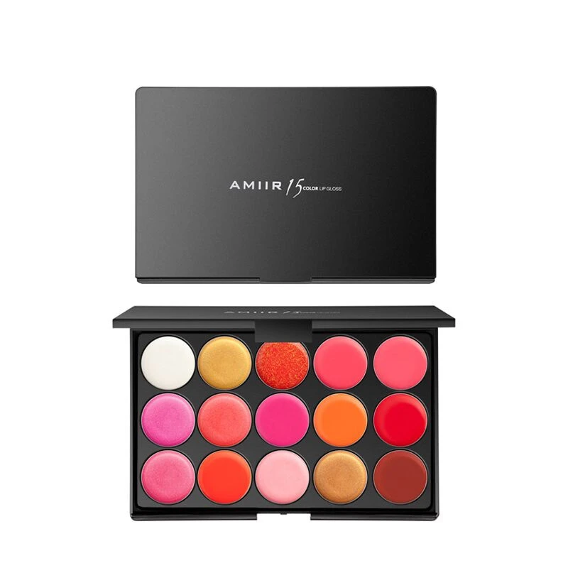 

15-color Lip GLoss Moisturize Long-lasting Waterproof Cosmetic Palette Women Makeup Tool Professional Makeup Lip Gloss Palette