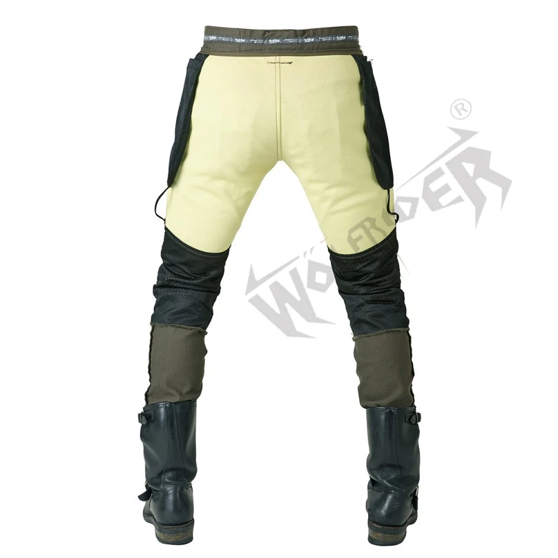 Корейская распродажа зеленые Кевлар мотоциклетные джинсы мужские и женские