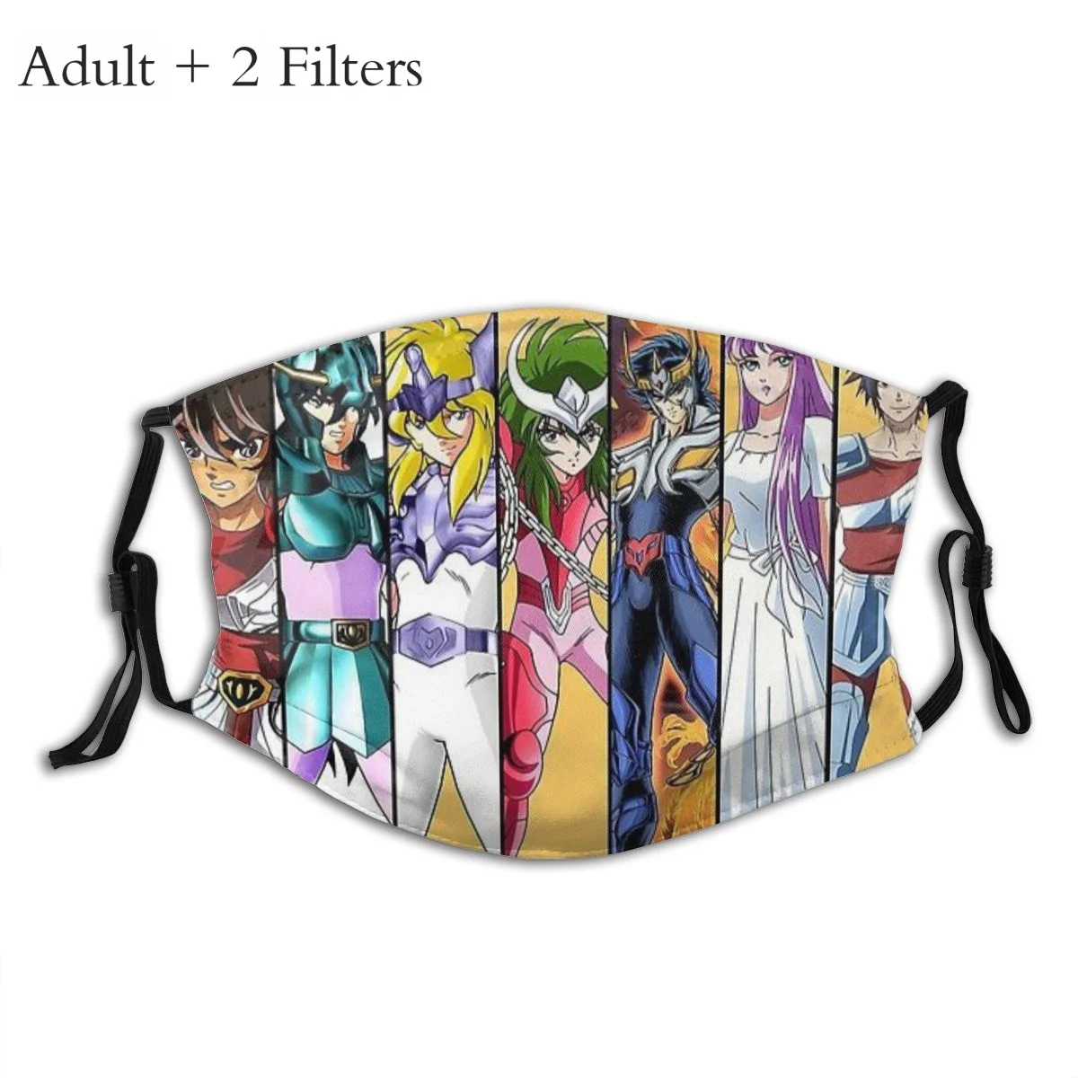 

Защитная маска Аниме "Рыцари зодиака", забавные персонажи Сейя, винтажная моющаяся Тканевая маска с фильтрами