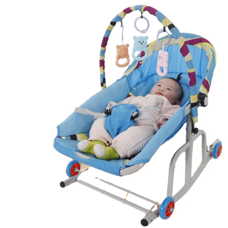 Детское музыкальное кресло качалка детское игрушечное качающаяся люлька