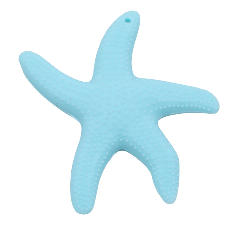 

New Starfish Silicone Baby Teether BPA Free Silicone Teether Beads Chewing Baby Teething Pendant Tooth Training Toys